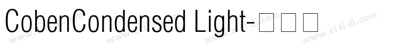 CobenCondensed Light字体转换